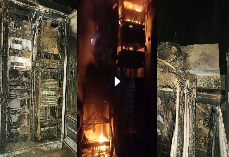 मुरादाबाद : टॉवर में लगी आग, 20 लाख का नुकसान, पूर्व टेक्नीशियन पर आग लगाने का आरोप...FIR दर्ज  