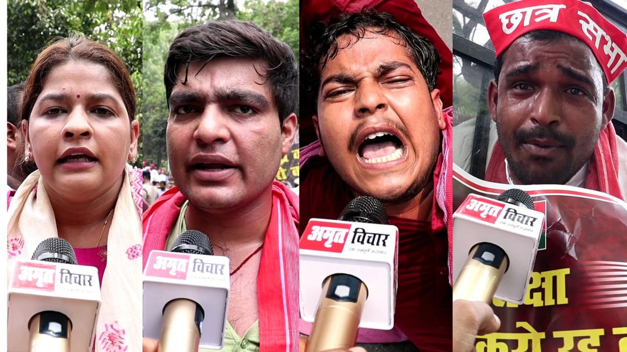 लखनऊ में समाजवादी छात्र सभा का जोरदार प्रदर्शन (5)