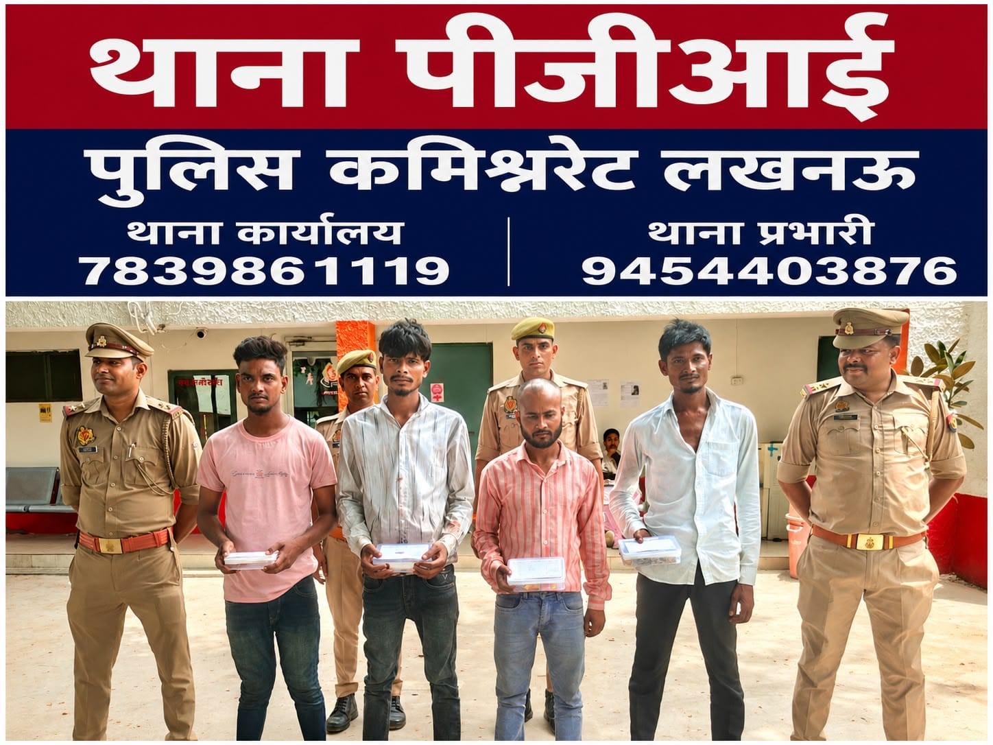 एसएसआई मलिहाबाद के घर चोरी का खुलासा, चार गिरफ्तार