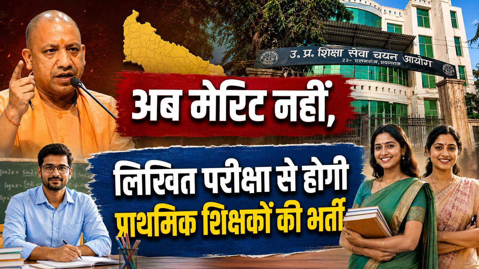UP Teacher Recruitment 2026: अब मेरिट नहीं, लिखित परीक्षा से होगी प्राथमिक शिक्षकों की भर्ती, जानें नया चयन नियम UP Teacher Recruitment 2026: अब मेरिट नहीं, लिखित परीक्षा से होगी प्राथमिक शिक्षकों की भर्ती, जानें नया चयन नियम