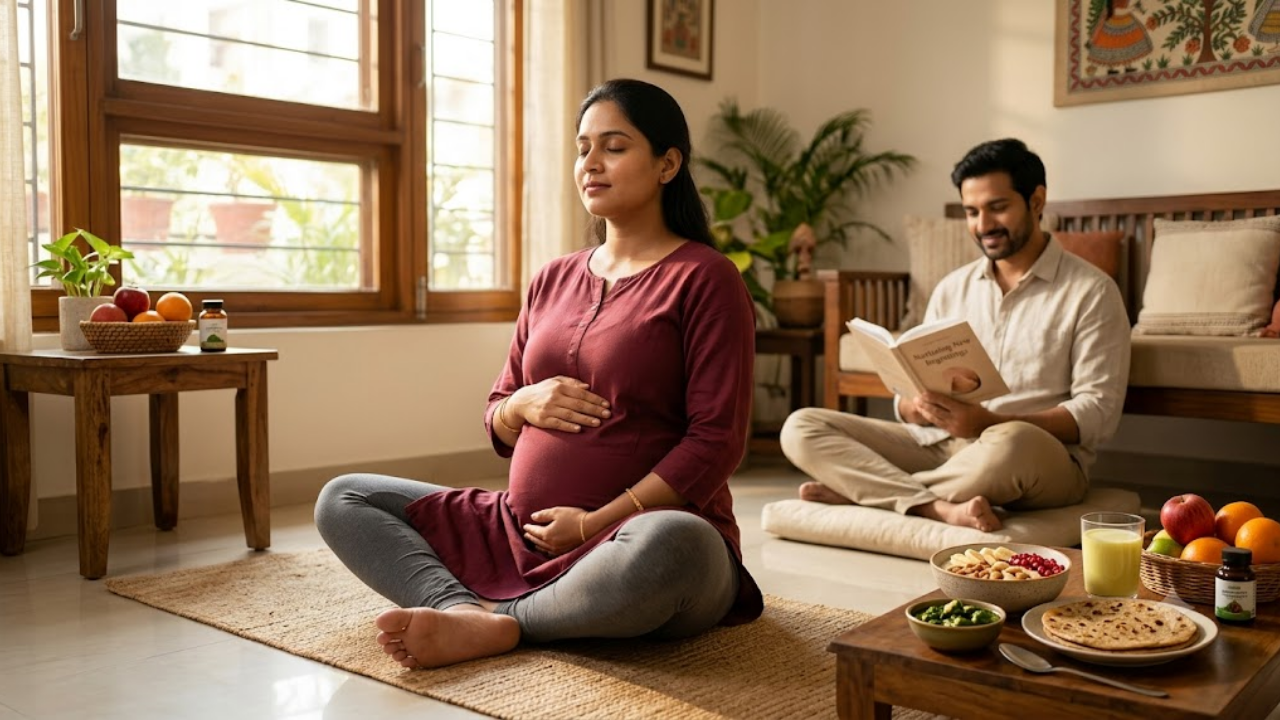 गर्भावस्था में योग, ध्यान और सही खान-पान कितना फायदेमंद? जानें ‘गर्भ संस्कार’ की वैज्ञानिक सोच गर्भावस्था में योग, ध्यान और सही खान-पान कितना फायदेमंद? जानें ‘गर्भ संस्कार’ की वैज्ञानिक सोच