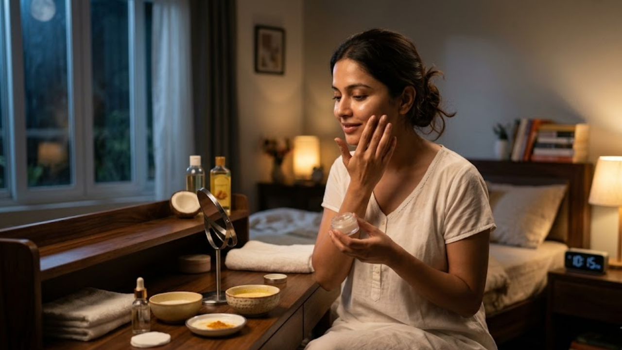 रात में बस 10 मिनट की ये देसी स्किन केयर, सुबह चेहरे पर दिखेगा निखार! जानें शहनाज हुसैन के आसान टिप्स रात में बस 10 मिनट की ये देसी स्किन केयर, सुबह चेहरे पर दिखेगा निखार! जानें शहनाज हुसैन के आसान टिप्स