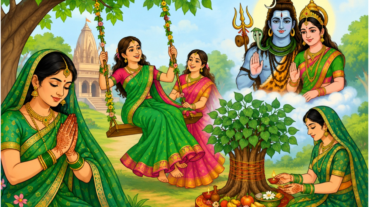 हरियाली तीज: प्रकृति की हरियाली, नारी शक्ति और शिव-पार्वती के प्रेम का उत्सव