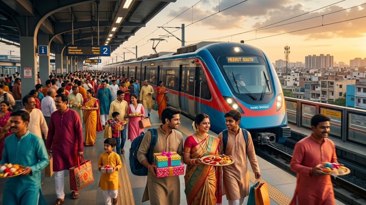 रक्षाबंधन पर नमो भारत का बड़ा तोहफा, 47 अतिरिक्त फेरे; हर 8 मिनट में मिलेगी ट्रेन रक्षाबंधन पर नमो भारत का बड़ा तोहफा, 47 अतिरिक्त फेरे; हर 8 मिनट में मिलेगी ट्रेन