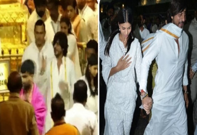 VIDEO : शाहरुख खान ने बेटी सुहाना के साथ वेंकटेश्वर स्वामी मंदिर में की पूजा,  कलाकार नयनतारा भी रहीं साथ - Amrit Vichar