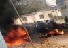 लखनऊ के अलीगंज ITI में लगी आग, कई गाड़ियां जलकर राख-Video   