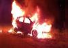 अल्मोड़ा: लमगड़ा में अराजक तत्वों ने कार को किया आग के हवाले 