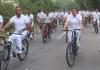 लखीमपुर-खीरी: एसएसबी ने निकाली पर्यावरण जागरूकता साइकिल रैली