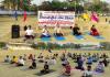 रामपुर : महात्मा गांधी स्टेडियम में हुआ शांति पाठ और योग, प्रशिक्षकों ने कहा- बीमारियों से मिलेगा छुटकारा