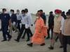योगी ने कुशीनगर में निर्माणाधीन अंतर्राष्ट्रीय एयरपोर्ट का किया निरीक्षण