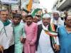 गोरखपुर: सरकार की जनविरोधि नीतियों के खिलाफ कांग्रेस ने निकाली पदयात्रा
