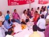 मुरादाबाद : रेलवे कर्मचारियों की समस्याओं को लेकर नरमू ने दिया धरना