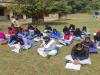 अयोध्या: 22 दिनों बाद गुलजार हुए स्कूल, खिली धूप में लगीं कक्षाएं