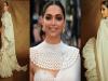 Cannes film festival: व्हाइट रफल साड़ी और पर्ल नेकलेस में Deepika Padukone लगीं बला की खूबसूरत, Red Carpet पर दिए कातिलाना पोज