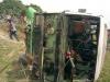 लखीमपुर-खीरी: तेज रफ्तार बस खाई में पलटी, कई यात्री घायल