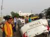 अयोध्या: सीएम योगी के आगमन से पहले टला बड़ा हादसा, डिवाइडर से टकरा कर पलटी कार, जांच में जुटी पुलिस