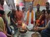 गोरखपुर: इंद्रदेव की नाराजगी दूर करने के लिये विश्व हिंदू महासभा ने किया हवन