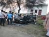 हमीरपुर: मारुति वैन में लगी आग, चालक ने कूदकर बचाई जान