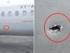 जमीन से दागी गई गोली उड़ते विमान को चीरती हुई यात्री को लगी