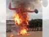 औरैया: असत्य पर सत्य की जीत, रामलीला ग्राउंड पर धूं-धूंकर जला रावण का पुतला
