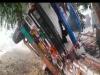 जौनपुर: कोहरे के चलते अनियंत्रित ट्रक पलटी, कई पशुओं की हुई मौत 