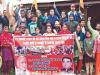 गदरपुर: कश्मीरी पंडितों की घाटी में वापसी की मांग को लेकर बजरंग दल का प्रदर्शन