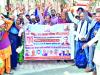 रुद्रपुर: न्याय दिलाने को लेकर ठगी पीड़ित परिवारों ने निकाला जुलूस
