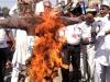 रुद्रपुर: कांग्रेसियों ने फूंका एमपी कुश्ती संघ के पूर्व अध्यक्ष का पुतला