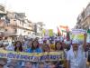 जयपुर: महिला पहलवानों के समर्थन में आप ने निकाला पैदल मार्च