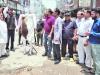 Rudrapur News : सड़कों की बदहाल स्थिति को लेकर कांग्रेसियों ने फूंका मेयर का पुतला