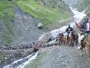 अमरनाथ तीर्थयात्रियों का नया जत्था जम्मू से कश्मीर रवाना, भूस्खलन के कारण राजमार्ग बाधित 