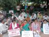 रामनगर: अतिक्रमण हटाने के खिलाफ जन संगठनों ने किया धरना प्रदर्शन