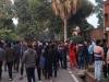 प्रयागराज: शुआट्स कॉलेज में परीक्षा स्थगित, छात्रों की तोड़फोड़ और आगजनी