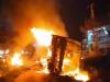 तेलंगाना: निजी बस में दुर्घटना के बाद लगी आग, महिला की जलकर मौत, जा रही थी चित्तूर 