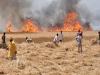 प्रतापगढ़: किसानों की गाढ़ी कमाई में लगी आग,100 बीघे से अधिक गेहूं की फसल राख