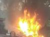 प्रतापगढ़ में भीषण सड़क हादसा: हाईवे पर डंपर की टक्कर से जलने लगी कार, दो की मौत, तीन गंभीर