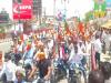 अयोध्या: गाजे - बाजे के साथ निकला भाजपा प्रत्याशी का नामांकन जुलूस, बड़ी संख्या में साधु संत और भाजपा के दिग्गज नेता मौजूद