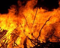 अल्मोड़ा: पांडेखोला के जंगल में कूड़े के ढेर से फैली आग 