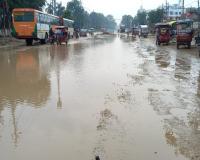 अयोध्या में बारिश से रपटीला हुआ आठ किलोमीटर रामपथ