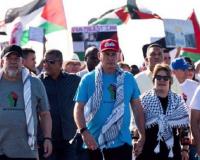 फिलिस्तीन के समर्थन में अमेरिका में प्रदर्शन, स्थायी युद्धविराम और घेराबंदी को समाप्त करने की मांग 