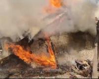बहराइच: आग लगने से चार मकान हुए राख, ग्रामीणों ने कड़ी मशक्कत के बाद पाया काबू