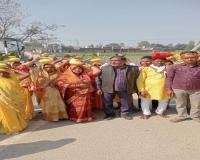 बहराइच: कलश यात्रा के साथ श्री राम कथा का हुआ शुभारंभ, नाचते-गाते भक्त पहुंचे राम-जानकी हनुमान मन्दिर
