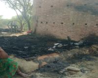सुलतानपुर में अज्ञात कारणों से लगी आग, 11 घर जलकर राख 