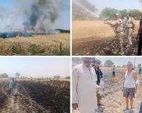 Auraiya: हाई टेंशन से निकली चिंगारी; गेहूं की 30 बीघा फसल जलकर राख, किसानों ने बिजली विभाग पर लगाया लापरवाही का आरोप
