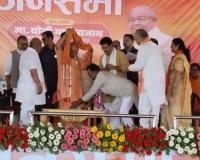 सीतापुर में CM योगी ने महाराणा प्रताप को किया याद, बोले-ये चुनाव रामभक्त और रामद्रोहियों के बीच