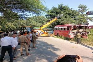 बिजनौर : दो बसों की आमने सामने की भिड़ंत में 25 यात्री घायल