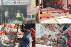 हरदोई: दीपावली पर बाजारों में दिखी रौनक, लोग जमकर कर रहे खरीदारी