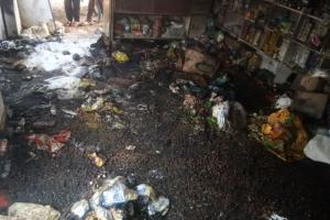 पीलीभीत: किराना दुकान में लगी आग, लाखों का नुकसान