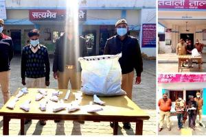 सीतापुर: अवैध असलहा बनाने की तीन फैक्ट्रियों का भंडाफोड़, चार गिरफ्तार