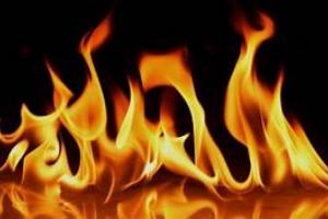 लखीमपुर-खीरी: बिस्किट लदी मैजिक में लगी आग, चालक ने कूदकर बचाई जान